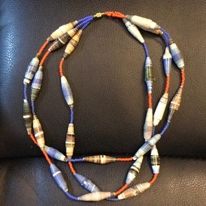 Handmade Paper Bead Necklace